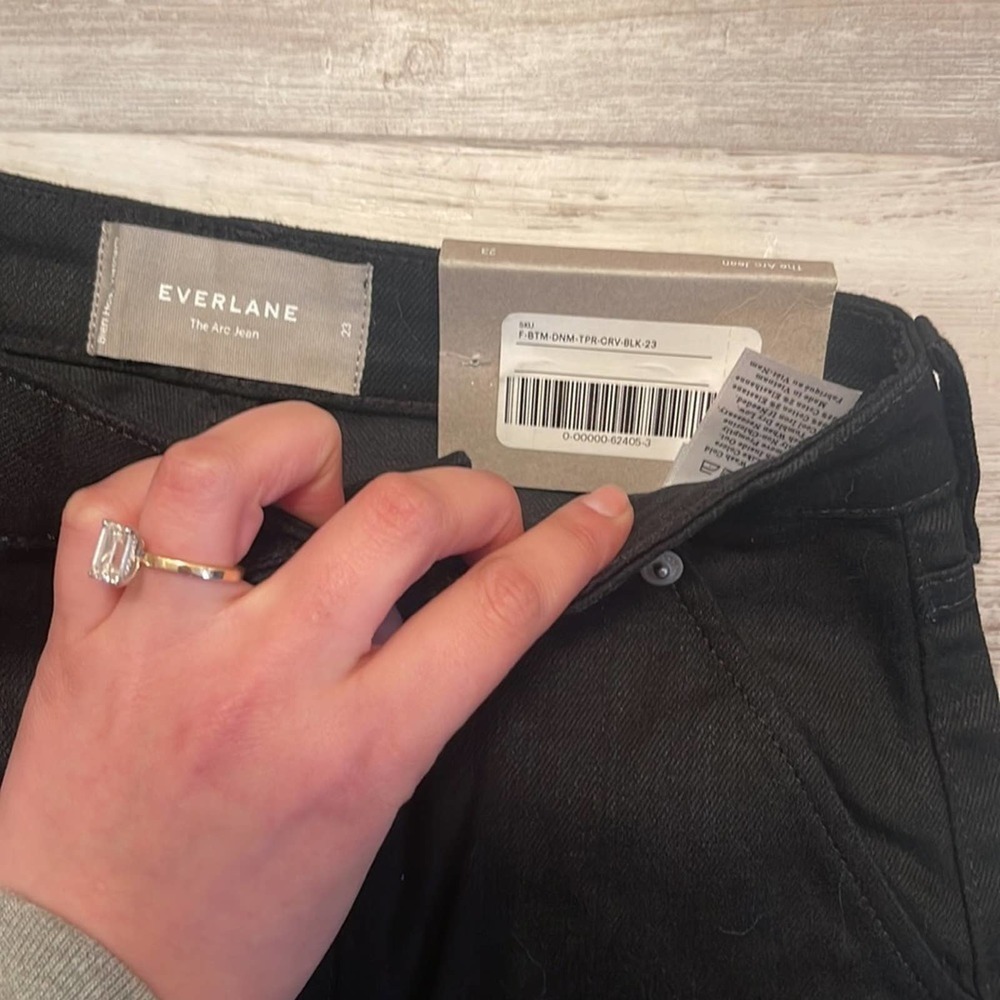 NWT Everlane the arc jean black sz 23 - Picture 6 of 8